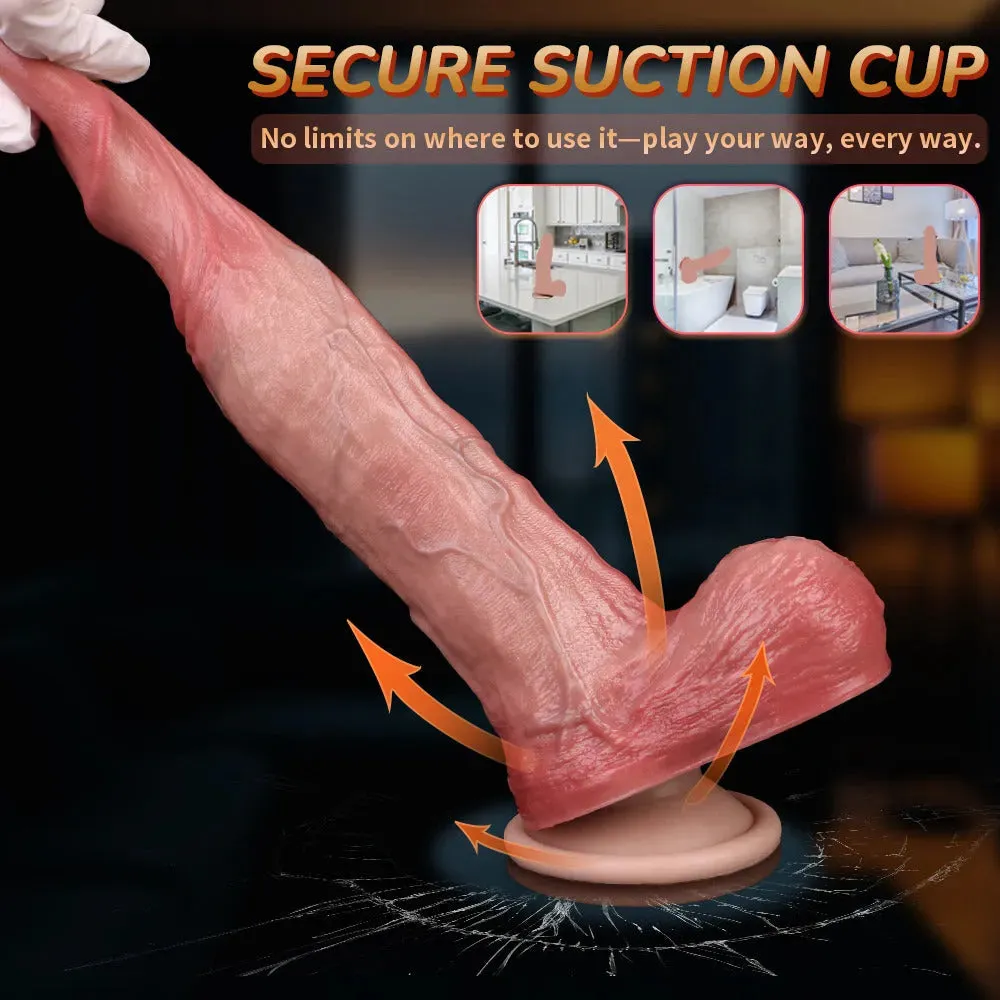 Dual-layer Silicone Sex Dildo for Women
