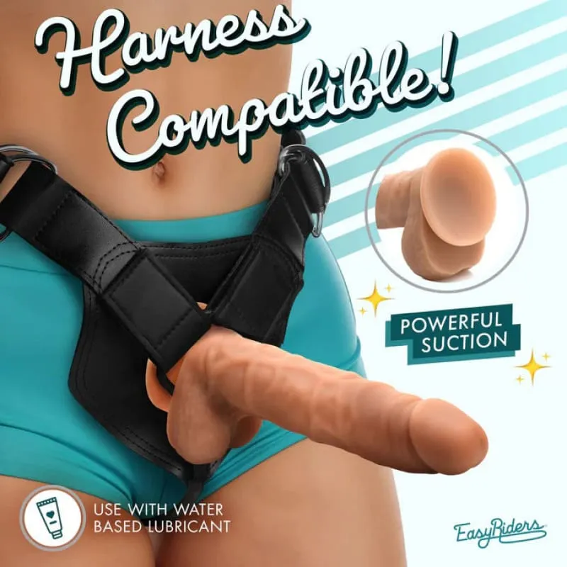 Easy Riders 7&quot; Silicone Dildo With Balls - Medium