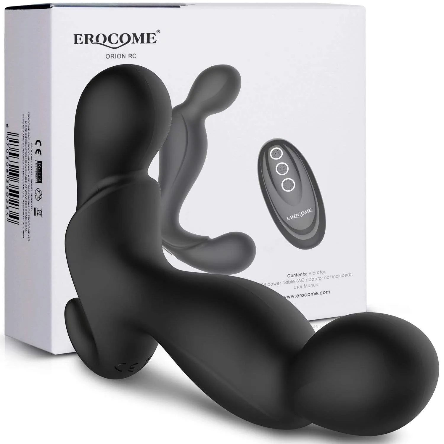 Erocome - Orion Remote Control Vibrating Prostate Massager (Black)