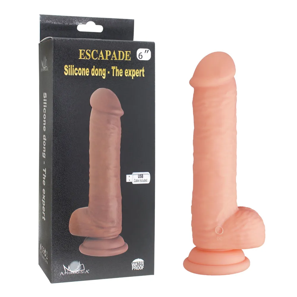 Escapade - The Expert 6" Vibrating Rotating Silicone Dildo
