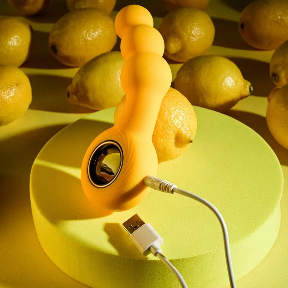 Evolved - Gender X Bumble Vibrating Anal Beads (Yellow)