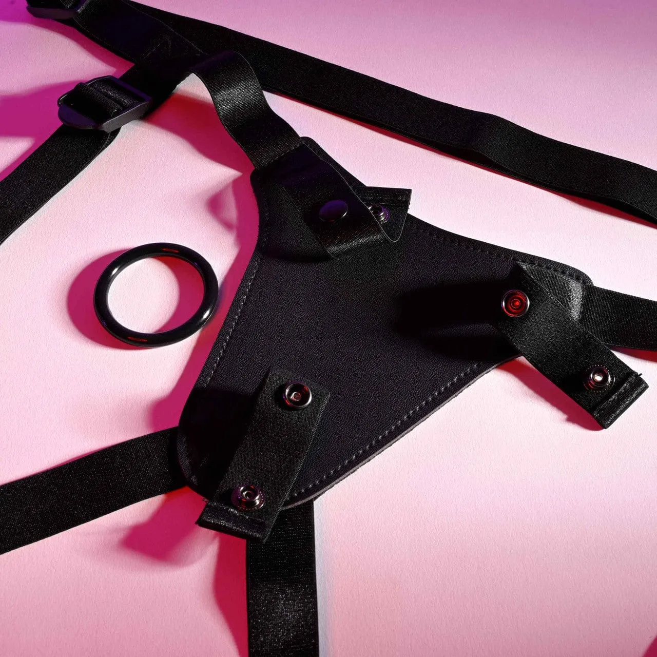 Evolved - Gender X Pleasure Harness Strap On (Black)