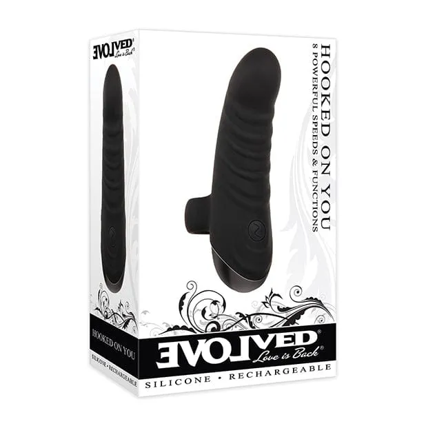 Evolved - Hooked on You Curved Finger Bullet Vibrator (Black)