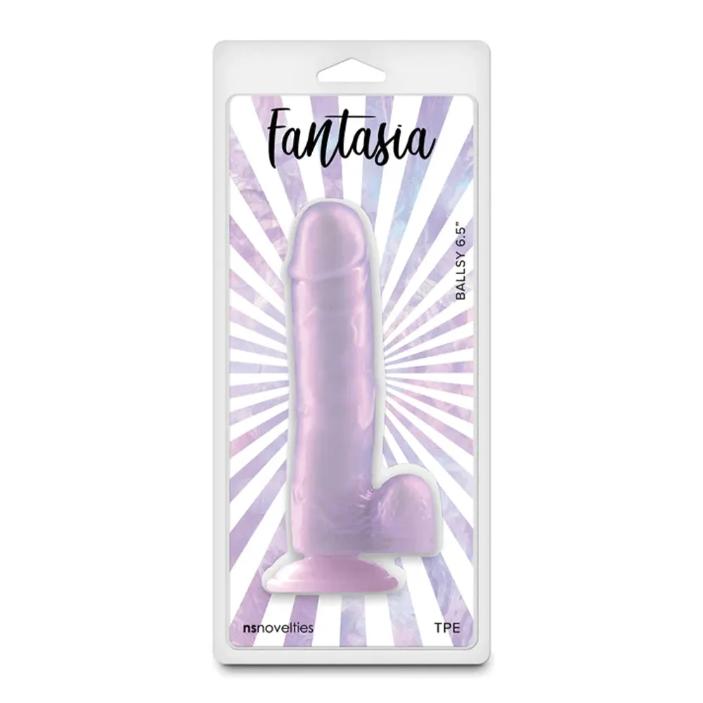 Fantasia Ballsy Realistic Shimmer Jelly Dildo With Suction Cup