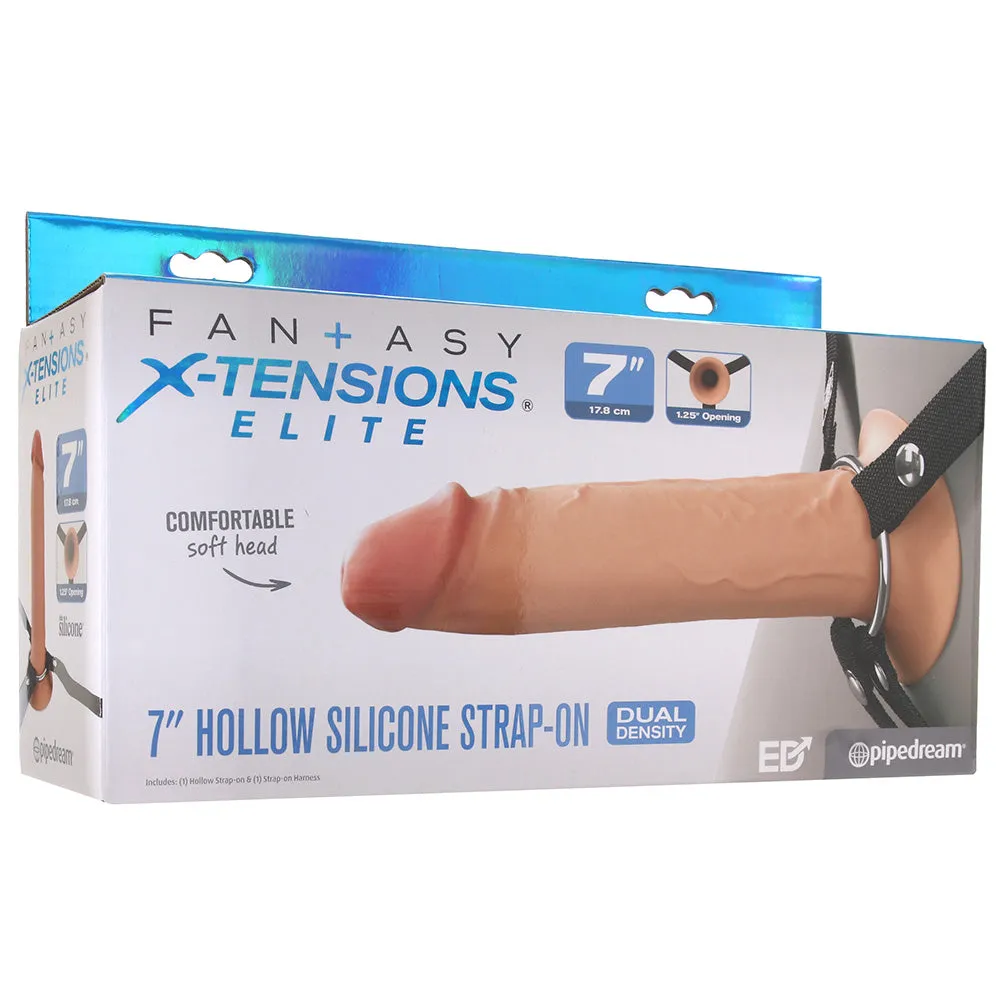 Fantasy X-tensions Elite 7 Inch Hollow Strap-On in Light