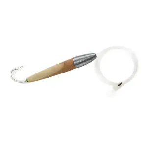 FAS Rigged Natural Cedar Plug 4" 100lb Sz 8/0 Natural