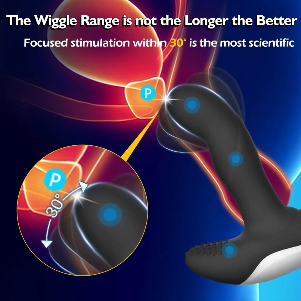 Fox Wiggle Motion Prostate Massager Remote Control Anal Plug Male Adult Toys