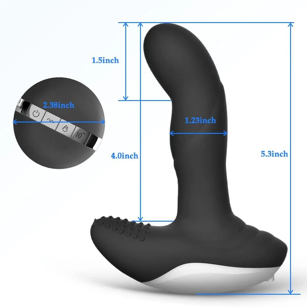 Fox Wiggle Motion Prostate Massager Remote Control Anal Plug Male Adult Toys