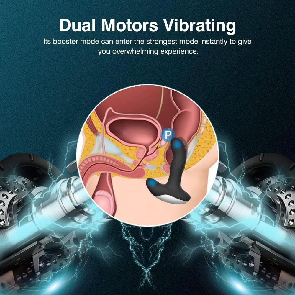 Fox Wiggle Motion Prostate Massager Remote Control Anal Plug Male Adult Toys
