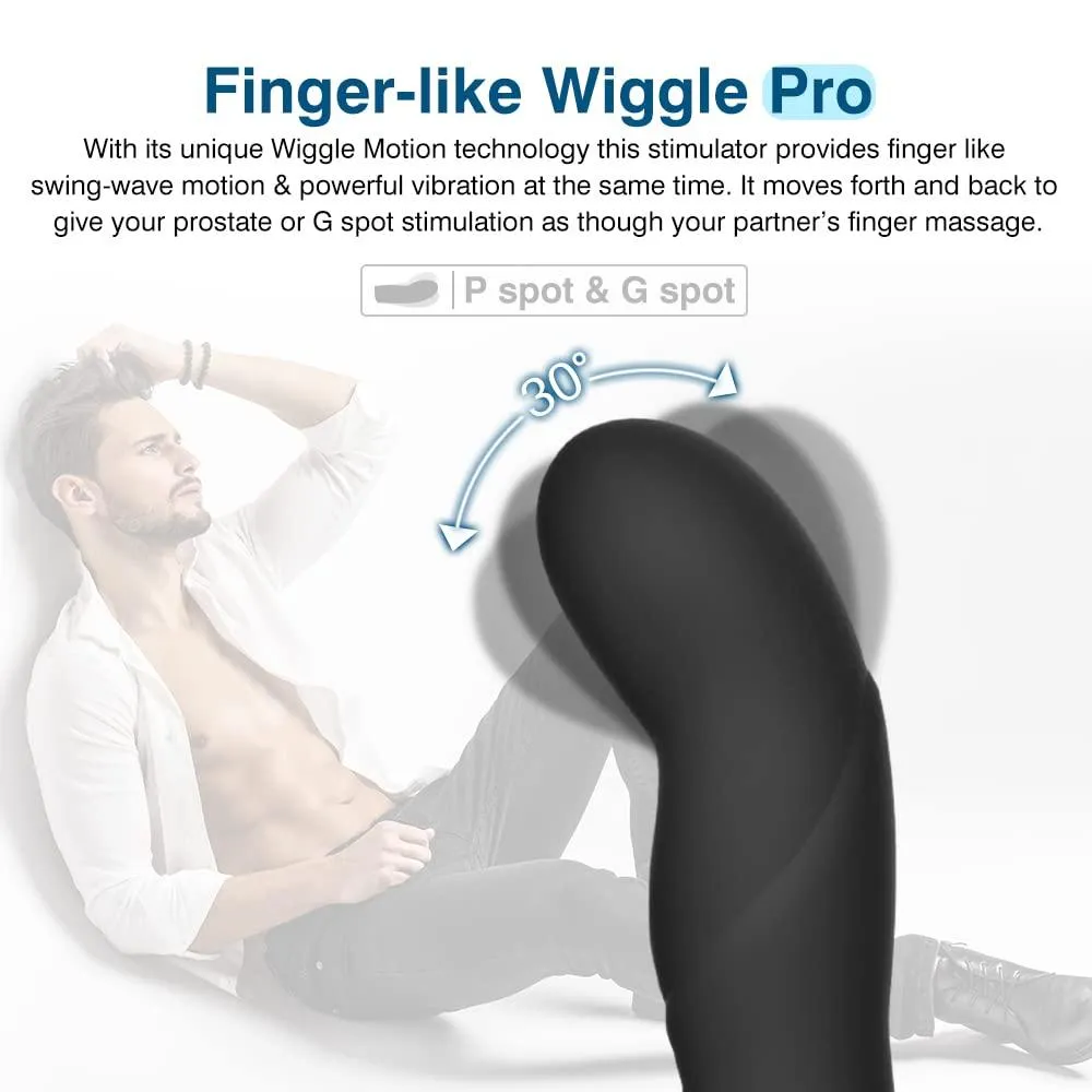 Fox Wiggle Motion Prostate Massager Remote Control Anal Plug Male Adult Toys