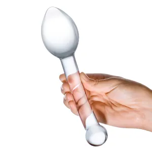 Glas - Pure Indulgence Anal Slider Hand Blown Glass Dildo 8" (Clear)