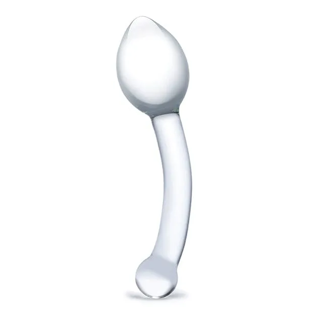 Glas - Pure Indulgence Anal Slider Hand Blown Glass Dildo 8" (Clear)