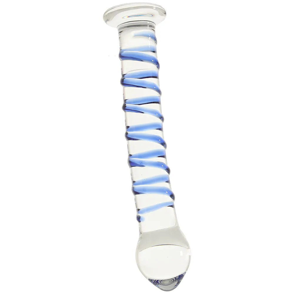 gläs Double Penetration Swirly Dildo & Plug Set