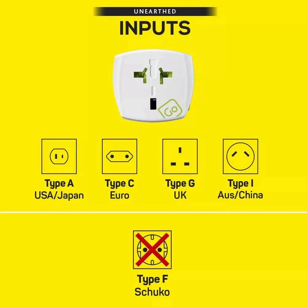 Go Travel Worldwide Adaptor (Unearthed)