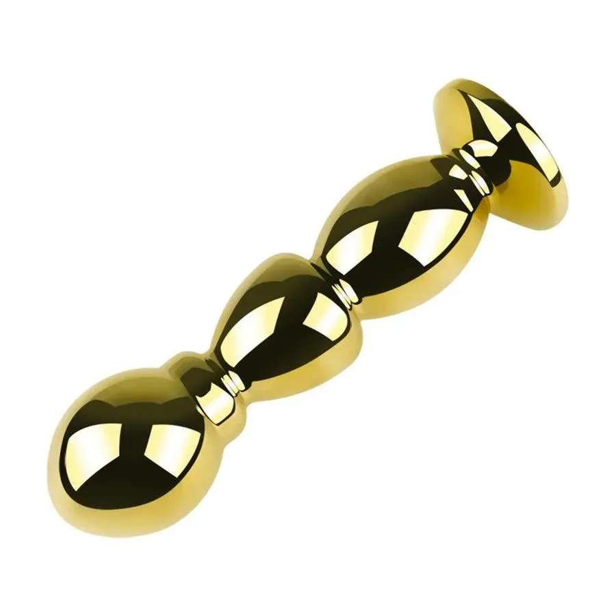 Gold Metal Anal Beads Sex Toys