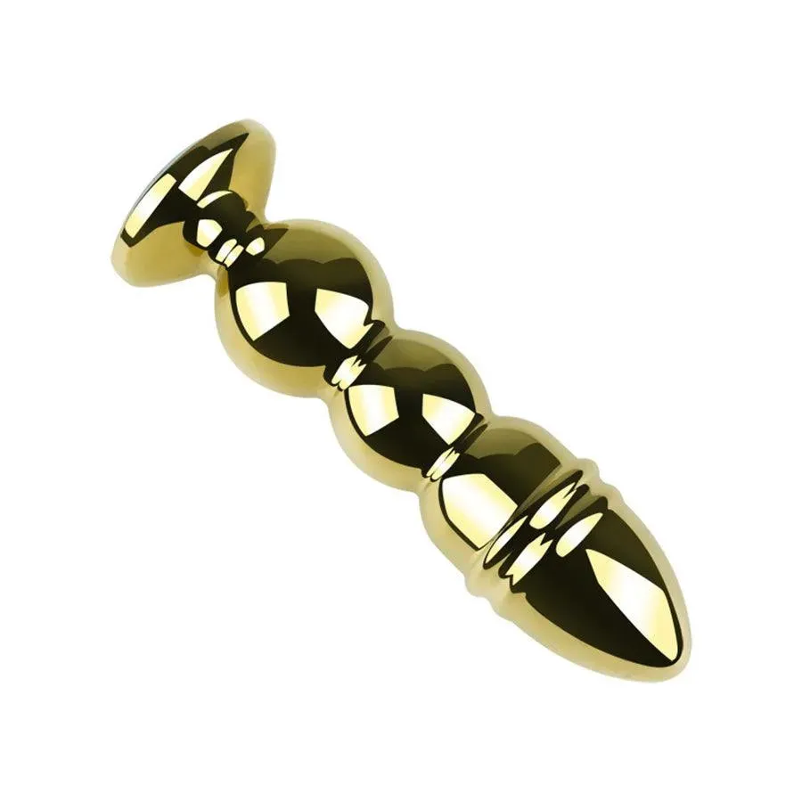 Gold Metal Anal Beads Sex Toys