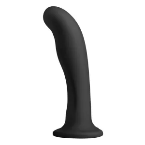 Heart on Silicone Harness Dildo - Black