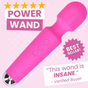 High-Power Silicone Wand Vibrator in Pink (Intense Vibrations!)