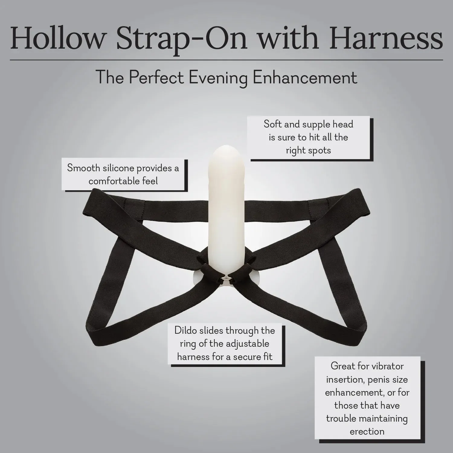 Hollow Strap-On with Harness - NEW!