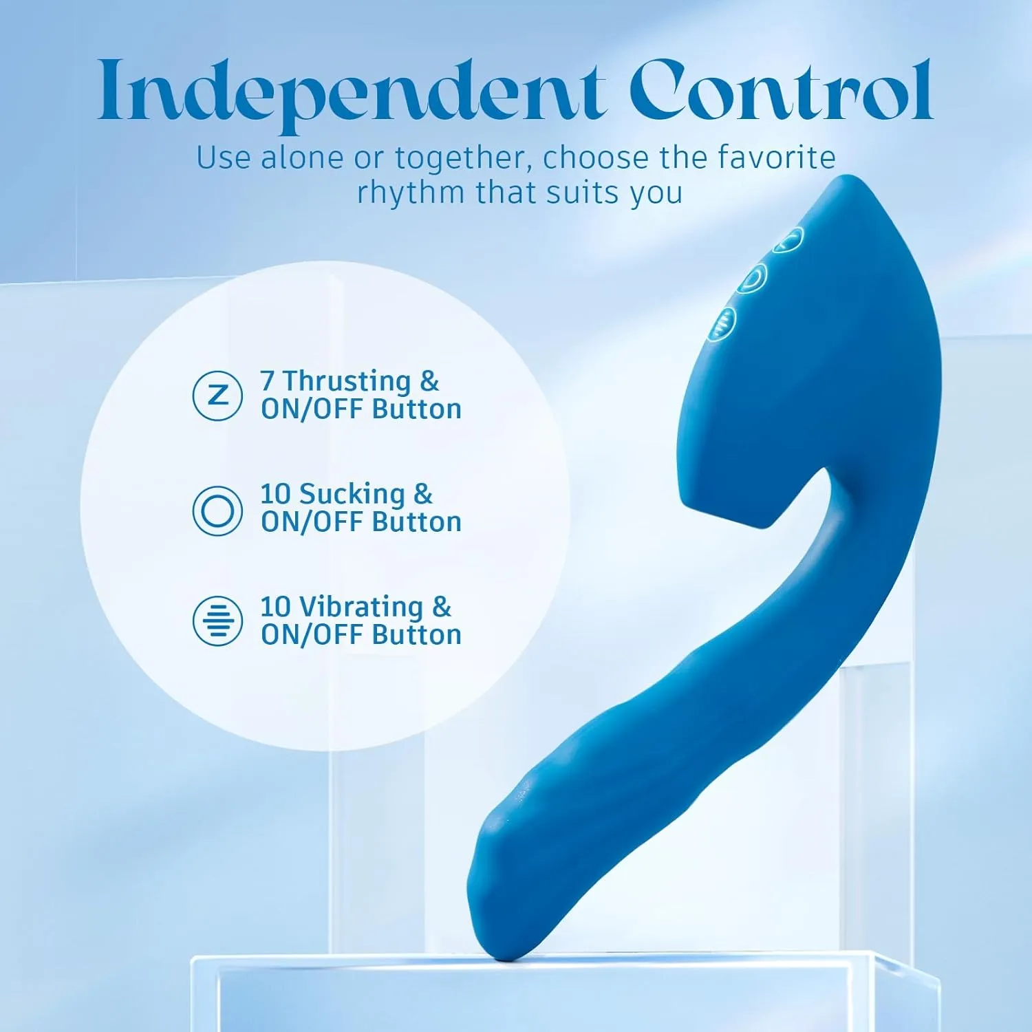 InsideOut Deep G Spot Clitoral Stimulator with 7 Thrusting   10 Vibration   10 Suction