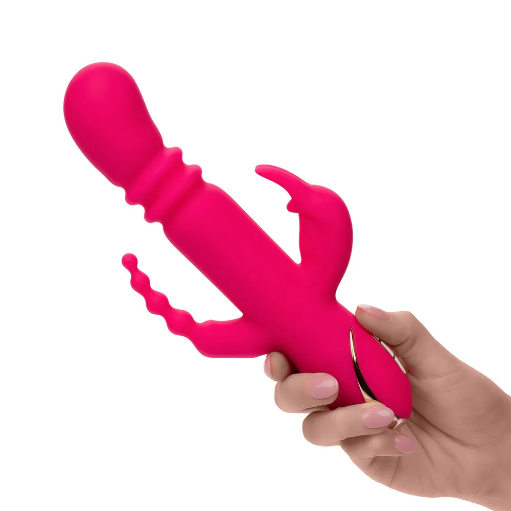 Jack Rabbit Signature Heated Silicone Triple Fantasy Rabbit Vibrator
