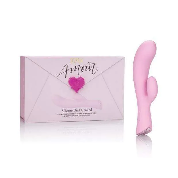 Jopen - Amour Rechargeable Silicone Dual G Rabbit Vibrator (Pink)