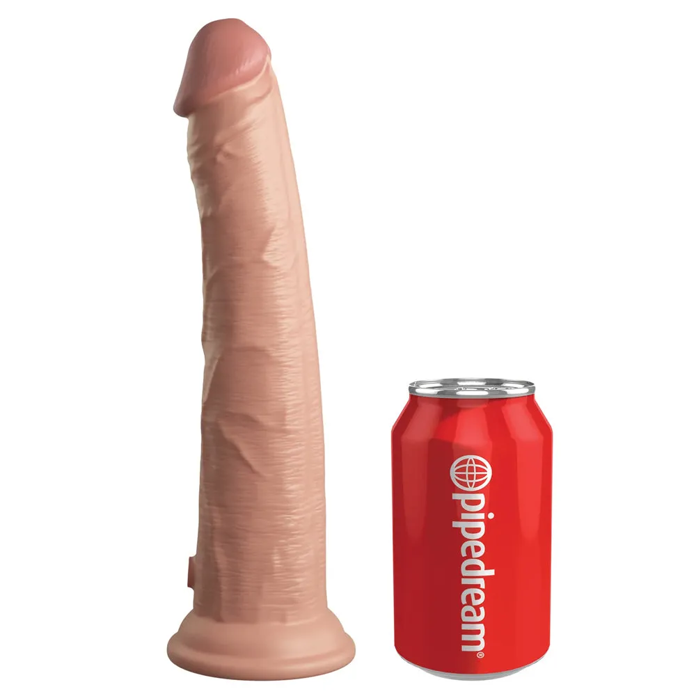 King Cock Elite 10" Dual Density Silicone Dildo With Suction Cup