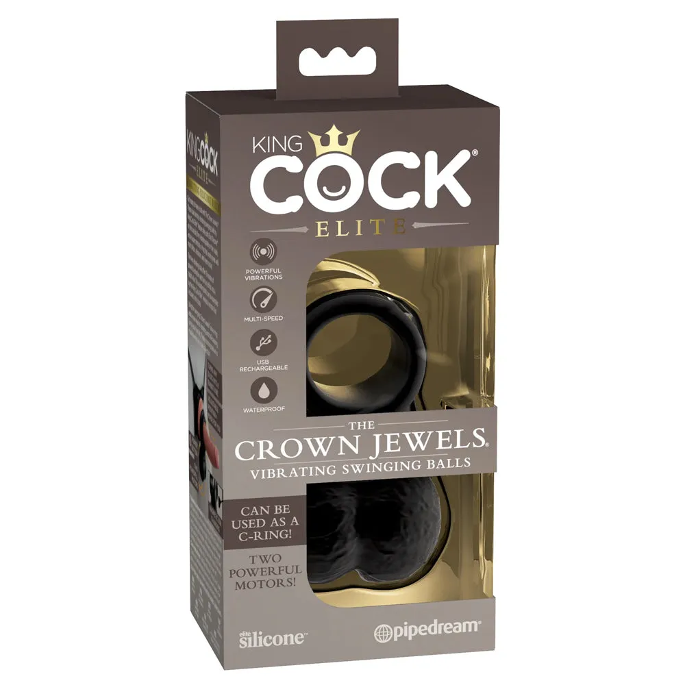 King Cock Elite The Crown Jewels Vibrating Swinging Balls