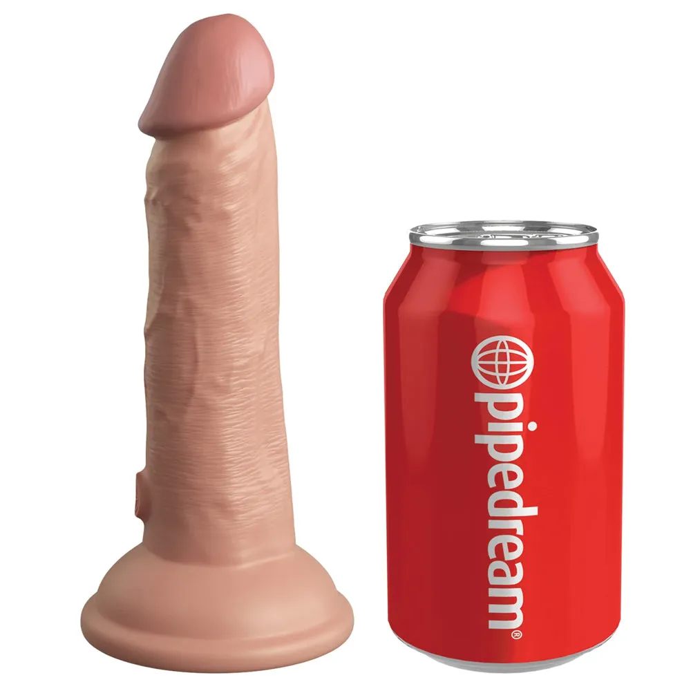 King Cock Elite Vibrating 6" Dual Density Silicone Dildo
