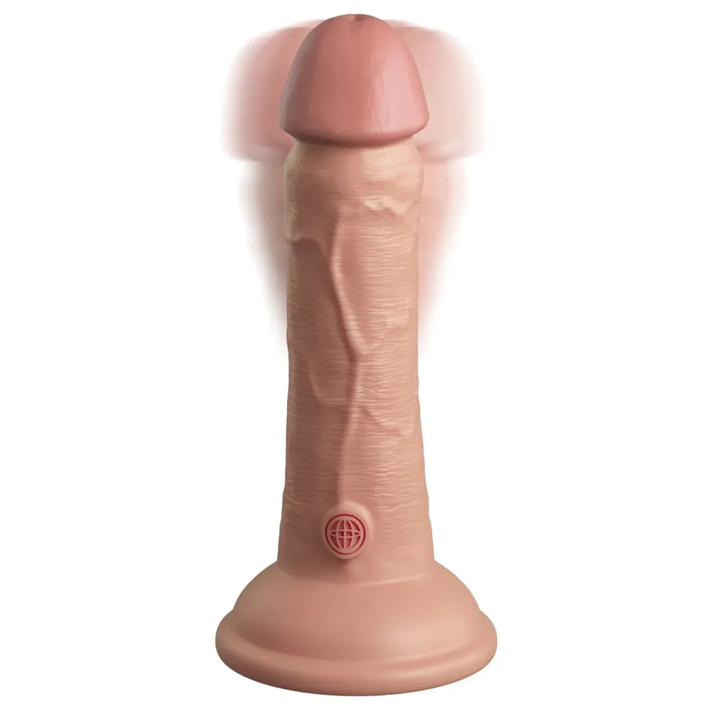 King Cock Elite Vibrating 6" Dual Density Silicone Dildo