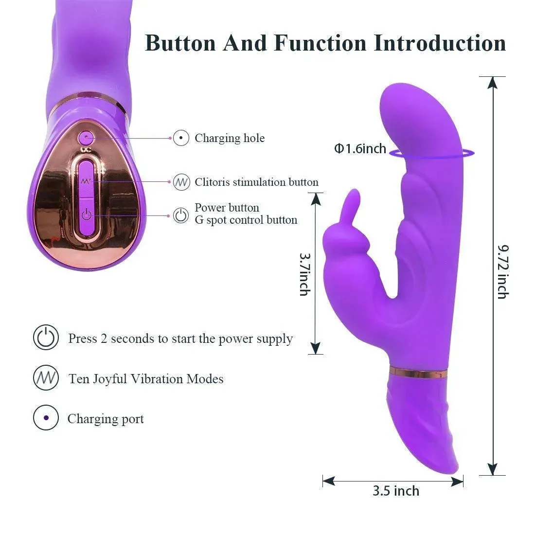 Large Size Rabbit Vibrator for Women