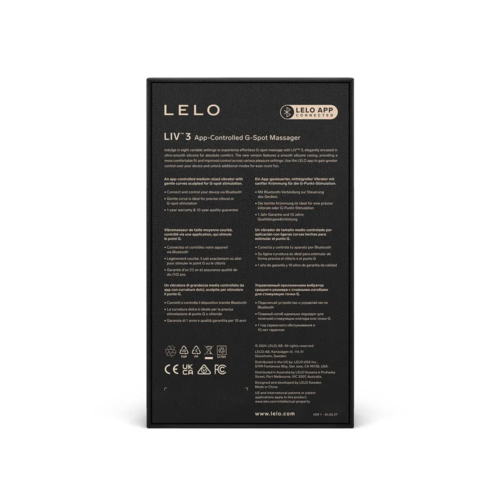 LELO - Liv 3 App-Controlled G Spot Vibrator
