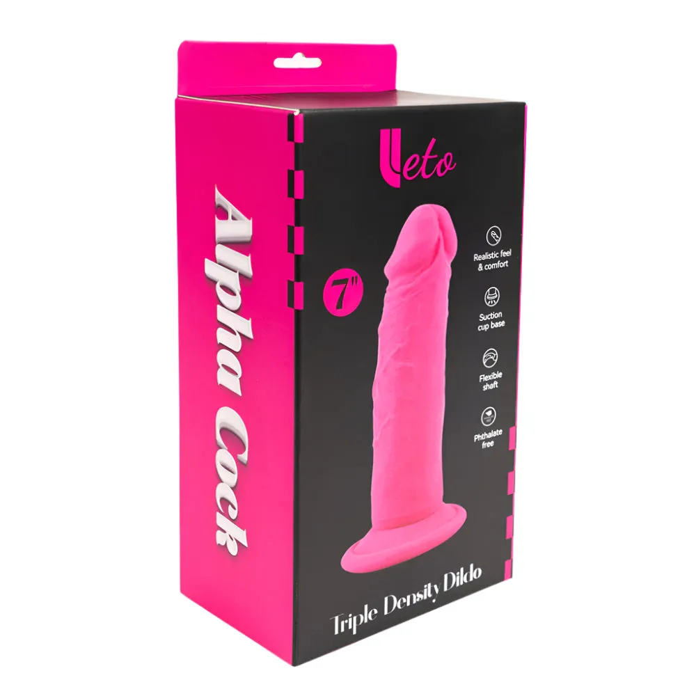 Leto Realistic 7" Alpha Cock Triple Density Dildo With Suction Cup