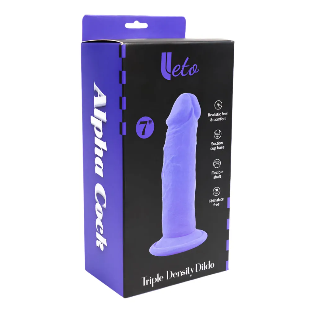 Leto Realistic 7" Alpha Cock Triple Density Dildo With Suction Cup