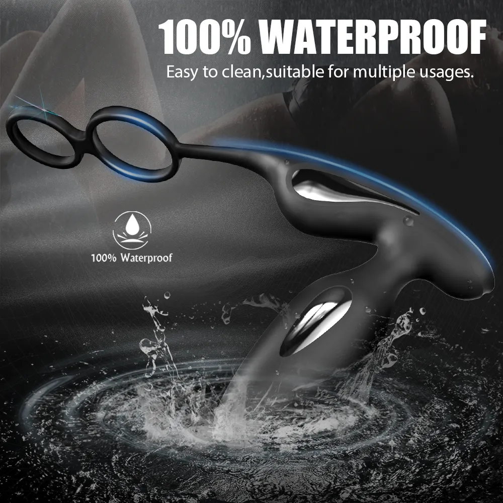 Lightning 9 Frenquencies Vibration 5 Electric Shock Modes Butt Plug With Remote Controller Anal Plug