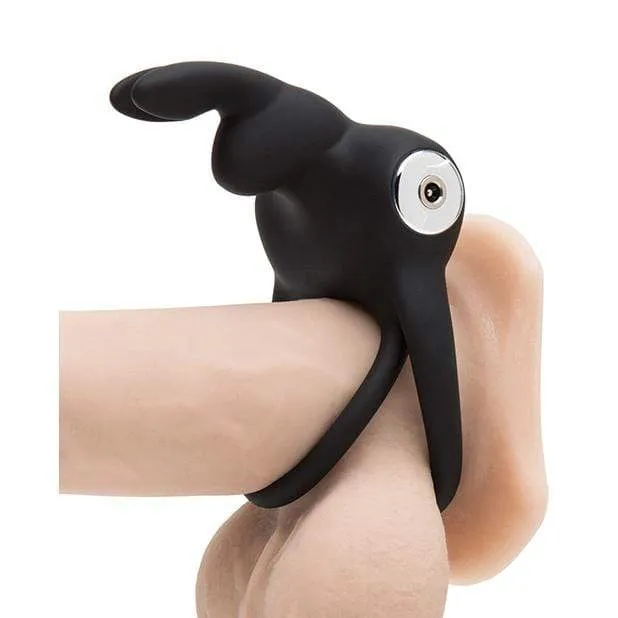 Love Honey - Happy Rabbit Rechargeable Love Ring (Black)