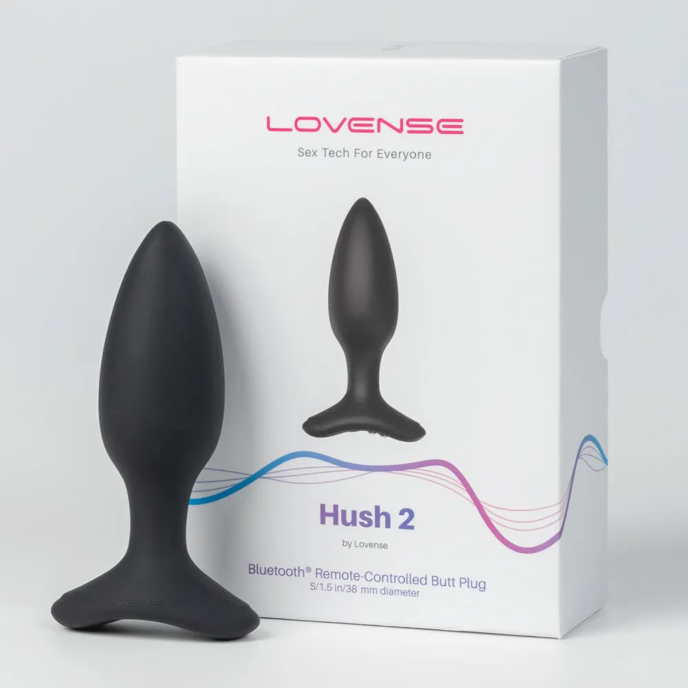 Lovense Hush 2 Bluetooth Vibrating 1.5" Butt Plug - Small