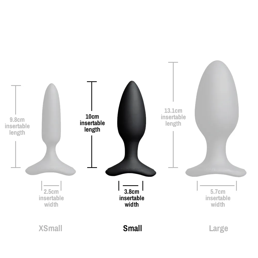 Lovense Hush 2 Bluetooth Vibrating 1.5" Butt Plug - Small