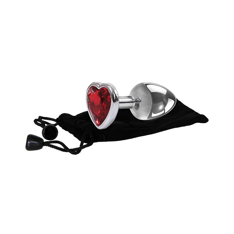 Lovers Heart Gemstone Anal Plug