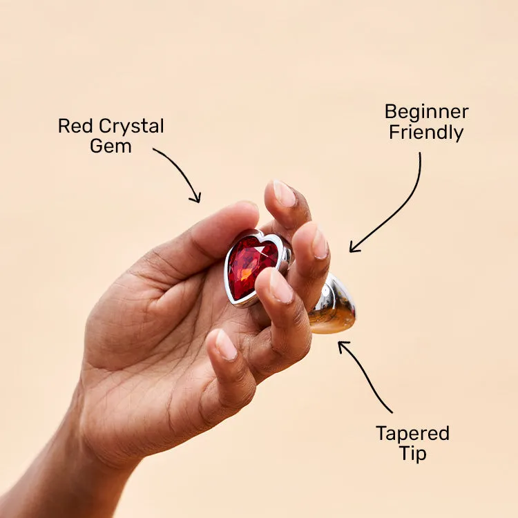 Lovers Heart Gemstone Anal Plug
