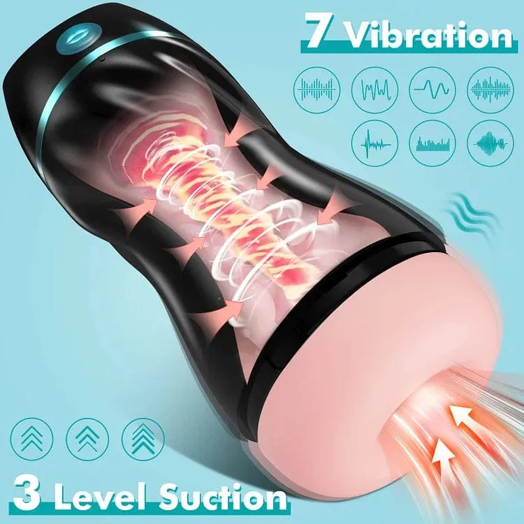 Lurevibe Automatic Sucking Male Masturbators Upgraded 7 Vibration & Suction