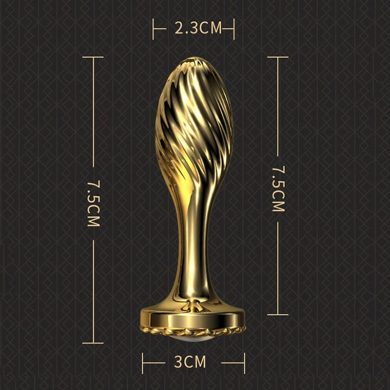 Lurevibe - Pearl Gold Thread Anal Plug Anal Expansion