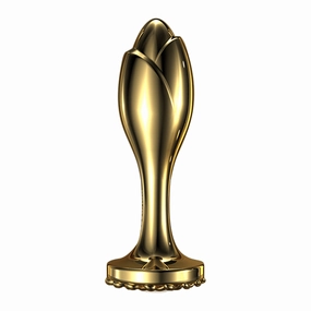 Lurevibe - Pearl Rose Anal Plug Gold Stainless Steel