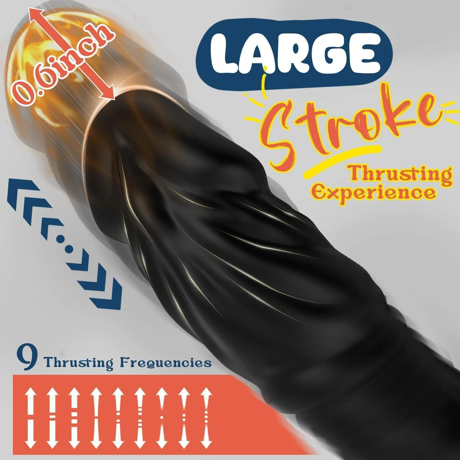Male Anal Vibrator App Control 9 Vibrating Thrusting Dual Ring Dildo Shaped Prostate Massager
