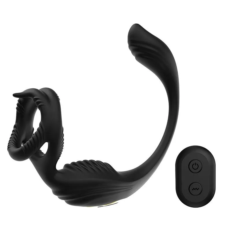 Male Prostate Massager 7 Vibration Modes Anal Vibrator with Penis Ring & Remote Controller Adult Sex Toys