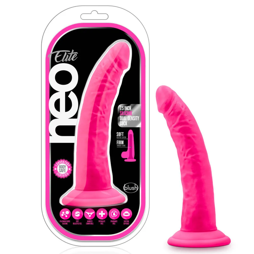 Neo Elite 7.5" Silicone Dual Density Cock Dildo