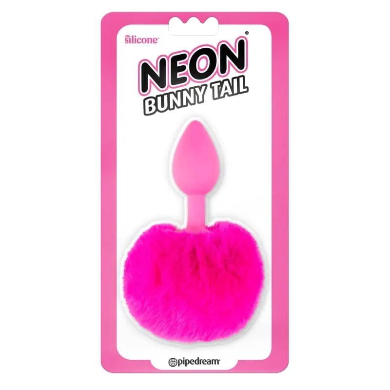 Neon Bunny Tail - Pink