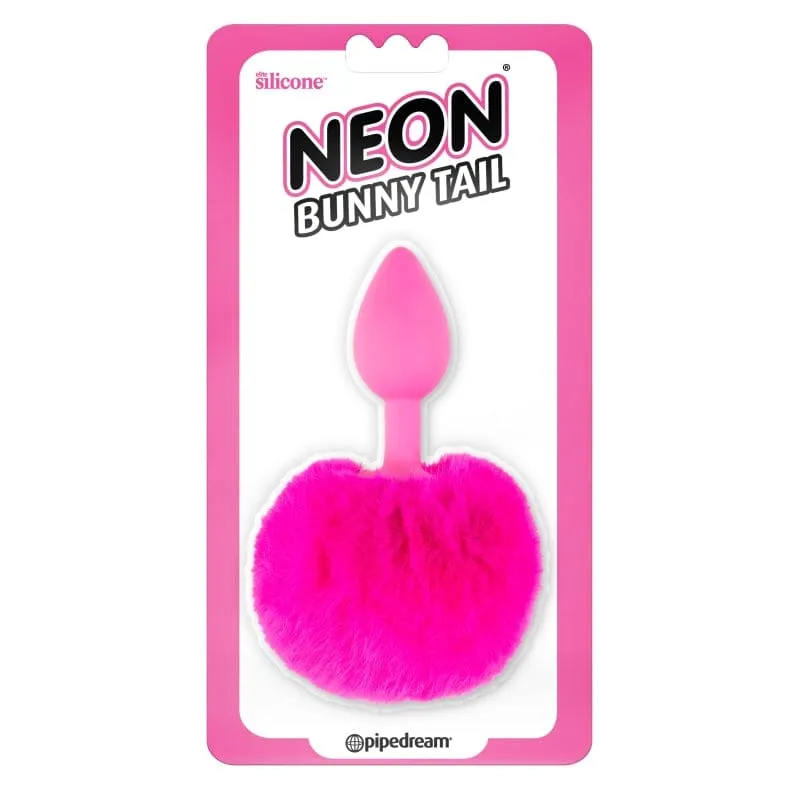 Neon Bunny Tail - Pink