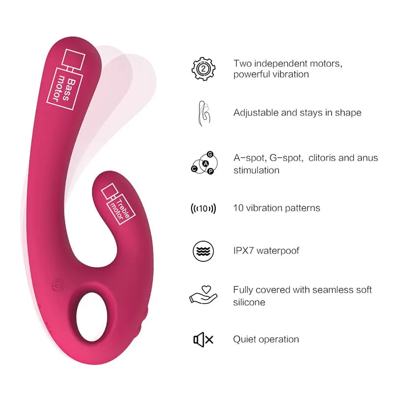 Nomi Tang - Flex Bi Bendable Dual Stimulator Rabbit Vibrator