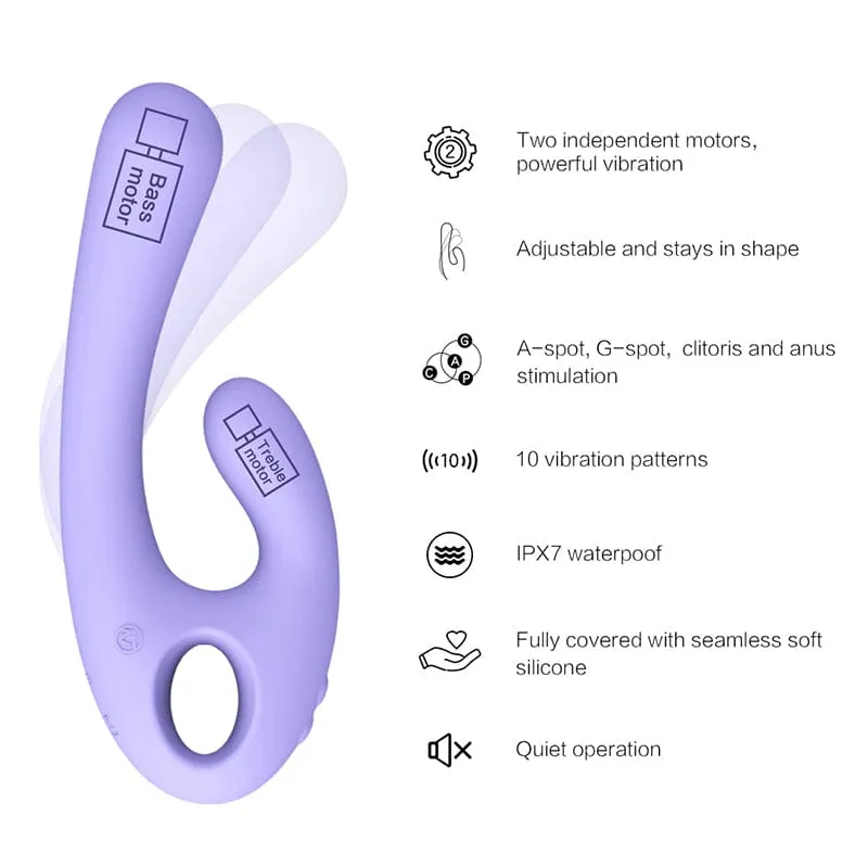 Nomi Tang - Flex Bi Bendable Dual Stimulator Rabbit Vibrator